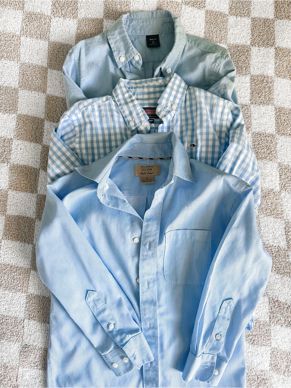 Boys Button Down Dress Shirts, Bundle Size 5, Blue Vineyard Vines-Gap-Class Club